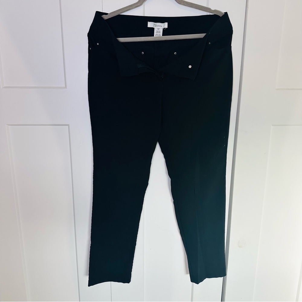 89th & Madison Elegant Black Cropped Pants